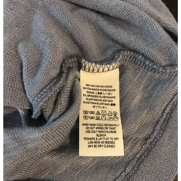 Free People We The Free Women’s Long Sleeve Blue/Gray Faux Wrap Top - Size Large - Picture 10 of 11